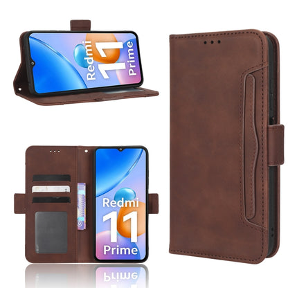 Skin Feel Calf Texture Card Slots Leather Phone Case, For Xiaomi Redmi 11 Prime 4G, For Xiaomi Redmi A1+, For Xiaomi Redmi Note 12 5G China, For Xiaomi Redmi Note 12 Pro 5G