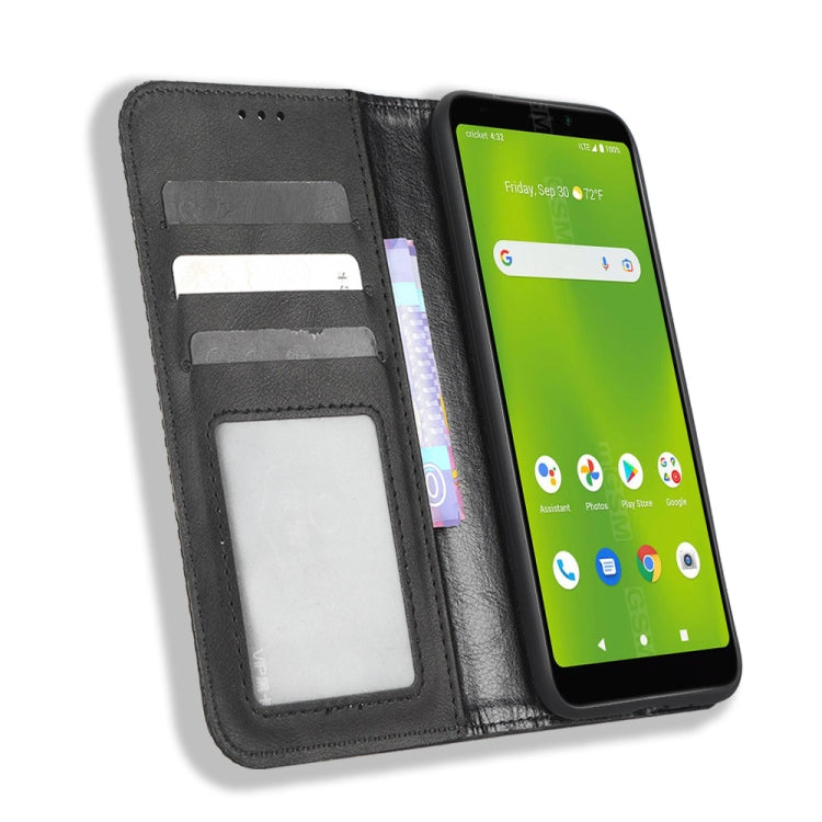 Magnetic Buckle Retro Texture Leather Phone Case, For Cricket Debut Smart, For Cricket Icon 4, For Cricket Innovate E 5G, For OPPO A1 Pro, For Realme 10 4G, For Realme 10 Pro