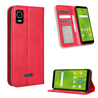 Magnetic Buckle Retro Texture Leather Phone Case, For Cricket Debut Smart, For Cricket Icon 4, For Cricket Innovate E 5G, For OPPO A1 Pro, For Realme 10 4G, For Realme 10 Pro