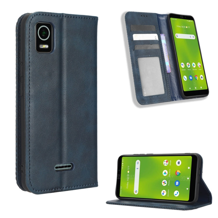 Magnetic Buckle Retro Texture Leather Phone Case, For Cricket Debut Smart, For Cricket Icon 4, For Cricket Innovate E 5G, For OPPO A1 Pro, For Realme 10 4G, For Realme 10 Pro