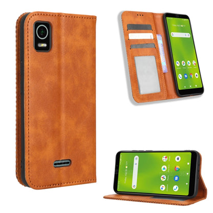 Magnetic Buckle Retro Texture Leather Phone Case, For Cricket Debut Smart, For Cricket Icon 4, For Cricket Innovate E 5G, For OPPO A1 Pro, For Realme 10 4G, For Realme 10 Pro