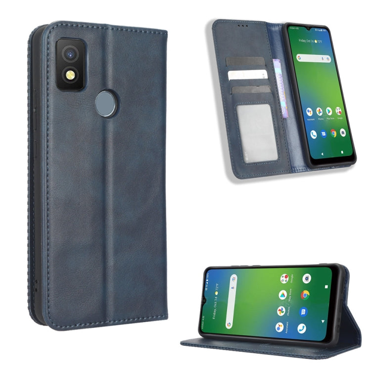 Magnetic Buckle Retro Texture Leather Phone Case, For Cricket Debut Smart, For Cricket Icon 4, For Cricket Innovate E 5G, For OPPO A1 Pro, For Realme 10 4G, For Realme 10 Pro