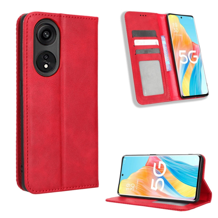 Magnetic Buckle Retro Texture Leather Phone Case, For Cricket Debut Smart, For Cricket Icon 4, For Cricket Innovate E 5G, For OPPO A1 Pro, For Realme 10 4G, For Realme 10 Pro