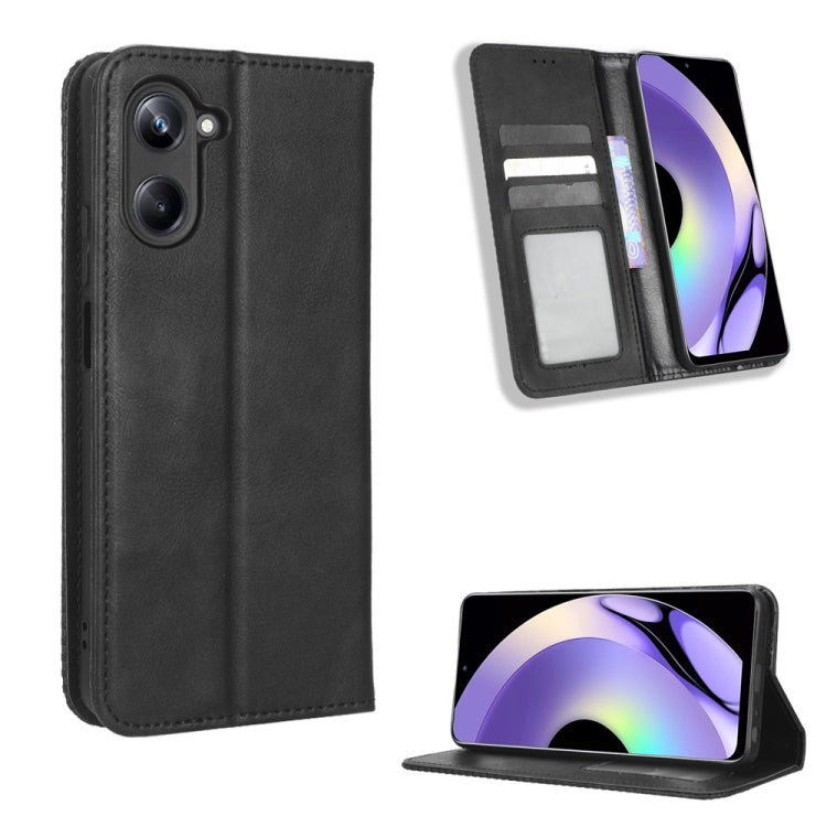 Magnetic Buckle Retro Texture Leather Phone Case, For Cricket Debut Smart, For Cricket Icon 4, For Cricket Innovate E 5G, For OPPO A1 Pro, For Realme 10 4G, For Realme 10 Pro