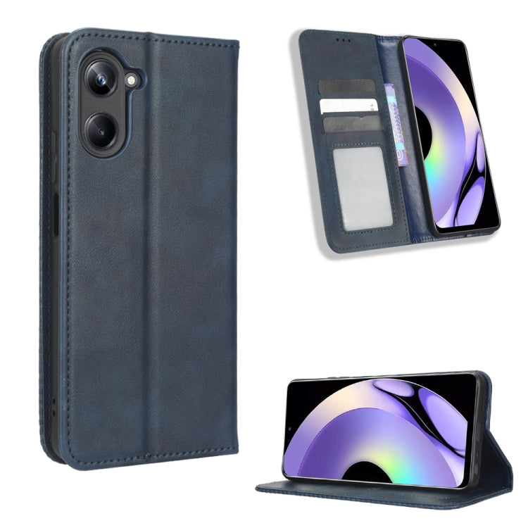 Magnetic Buckle Retro Texture Leather Phone Case, For Cricket Debut Smart, For Cricket Icon 4, For Cricket Innovate E 5G, For OPPO A1 Pro, For Realme 10 4G, For Realme 10 Pro