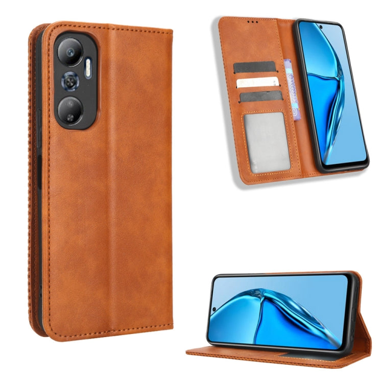 Magnetic Buckle Retro Texture Leather Phone Case, For TCL ION Z, For Tecno Pop 6 BE7, For vivo X90 5G, For vivo X90 Pro+, For Tecno Pova 4, For Infinix Hot 20 4G X682B
