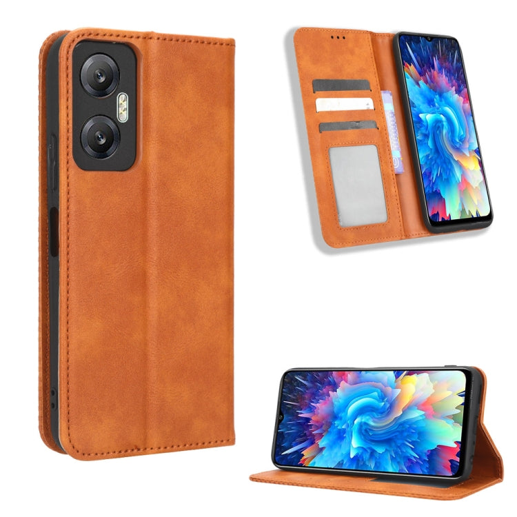 Magnetic Buckle Retro Texture Leather Phone Case, For Infinix Hot 20 5G X666B, For Infinix Hot 20S X6827, For Tecno Pova 4 Pro, For Huawei nova Y61, For Blackview BV5200, For Honor 80 SE 5G