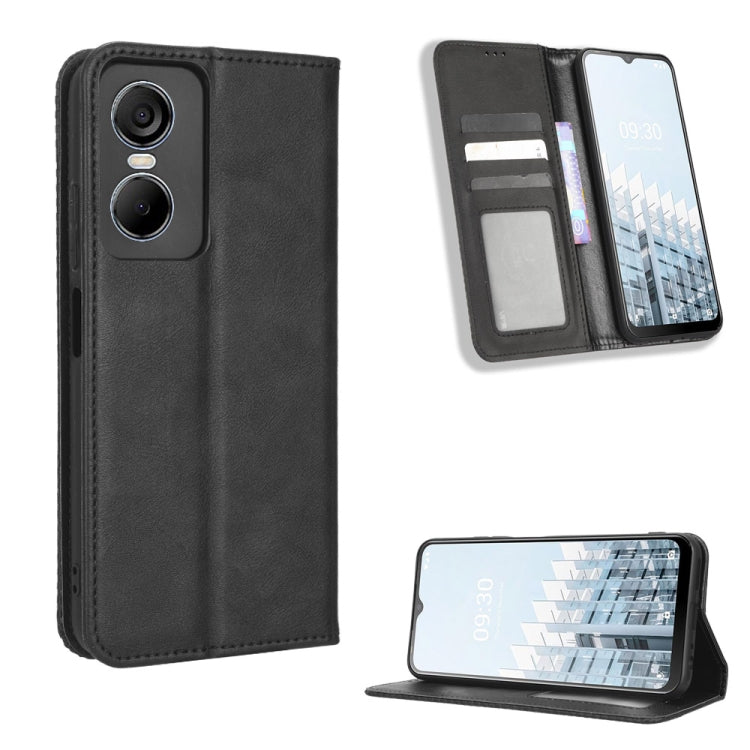 Magnetic Buckle Retro Texture Leather Phone Case, For Tecno Pop 6 Pro BE8, For Infinix Hot 20i, For Infinix Note 12 Pro 4G X676B, For Tecno Pova Neo 2, For Xiaomi Redmi 11 Prime 4G, For Xiaomi Redmi A1+