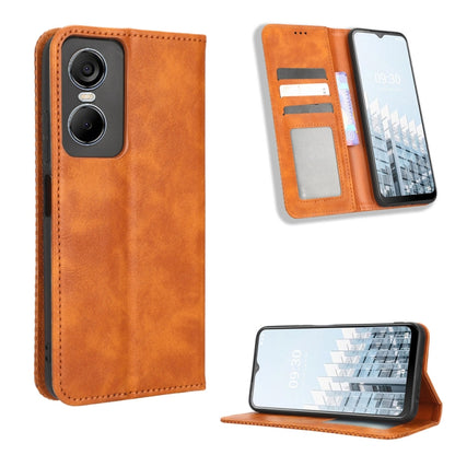 Magnetic Buckle Retro Texture Leather Phone Case, For Tecno Pop 6 Pro BE8, For Infinix Hot 20i, For Infinix Note 12 Pro 4G X676B, For Tecno Pova Neo 2, For Xiaomi Redmi 11 Prime 4G, For Xiaomi Redmi A1+