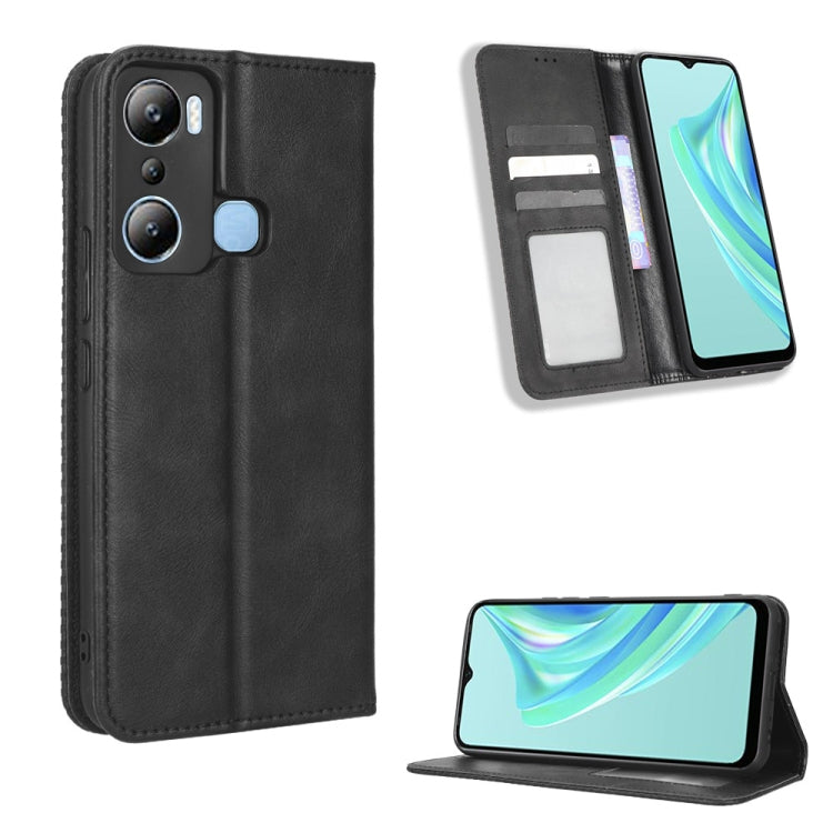 Magnetic Buckle Retro Texture Leather Phone Case, For Tecno Pop 6 Pro BE8, For Infinix Hot 20i, For Infinix Note 12 Pro 4G X676B, For Tecno Pova Neo 2, For Xiaomi Redmi 11 Prime 4G, For Xiaomi Redmi A1+