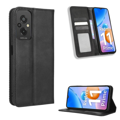 Magnetic Buckle Retro Texture Leather Phone Case, For Tecno Pop 6 Pro BE8, For Infinix Hot 20i, For Infinix Note 12 Pro 4G X676B, For Tecno Pova Neo 2, For Xiaomi Redmi 11 Prime 4G, For Xiaomi Redmi A1+