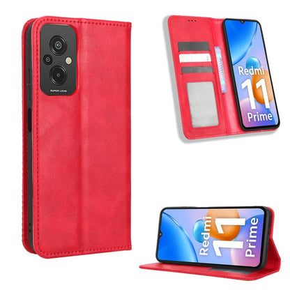 Magnetic Buckle Retro Texture Leather Phone Case, For Tecno Pop 6 Pro BE8, For Infinix Hot 20i, For Infinix Note 12 Pro 4G X676B, For Tecno Pova Neo 2, For Xiaomi Redmi 11 Prime 4G, For Xiaomi Redmi A1+
