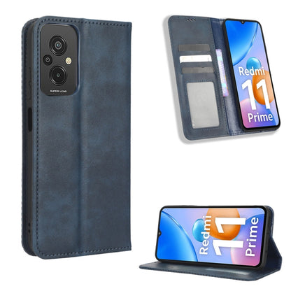 Magnetic Buckle Retro Texture Leather Phone Case, For Tecno Pop 6 Pro BE8, For Infinix Hot 20i, For Infinix Note 12 Pro 4G X676B, For Tecno Pova Neo 2, For Xiaomi Redmi 11 Prime 4G, For Xiaomi Redmi A1+