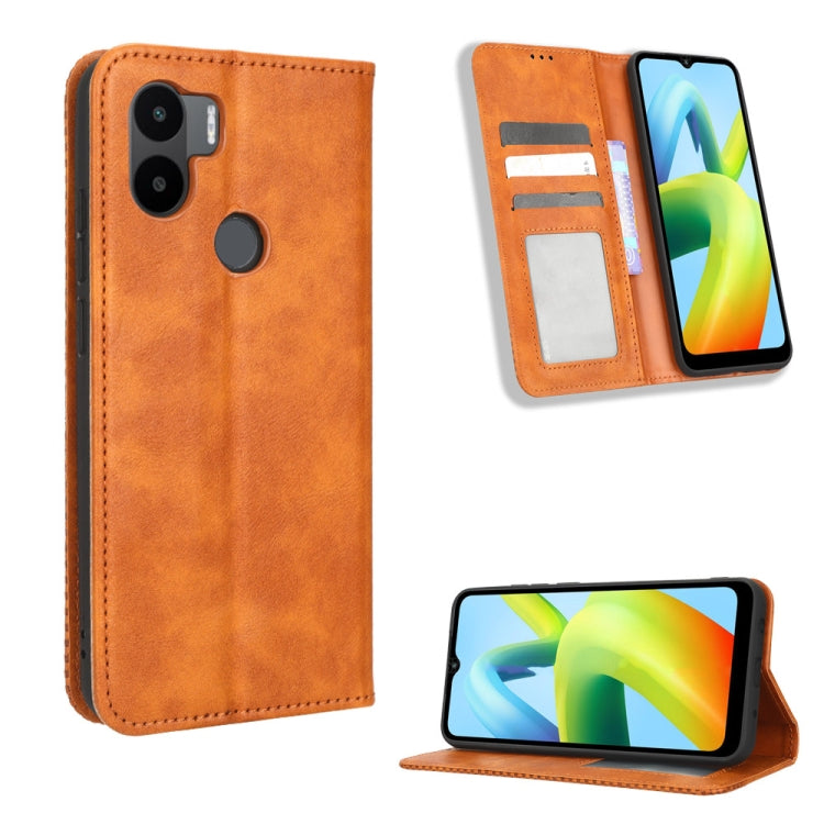 Magnetic Buckle Retro Texture Leather Phone Case, For Tecno Pop 6 Pro BE8, For Infinix Hot 20i, For Infinix Note 12 Pro 4G X676B, For Tecno Pova Neo 2, For Xiaomi Redmi 11 Prime 4G, For Xiaomi Redmi A1+