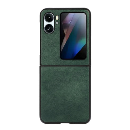 Two-color Litchi Texture PU Phone Case, For OPPO Find N2, For OPPO Find N2 Flip