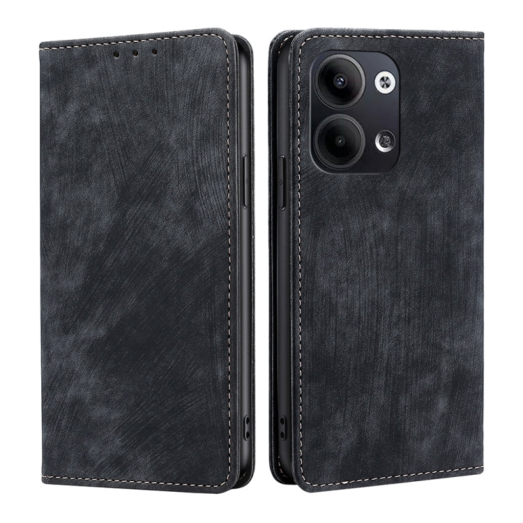 RFID Anti-theft Brush Magnetic Leather Phone Case, For OPPO Reno9 5G / Reno9 Pro 5G, For OPPO Reno9 Pro+ 5G, For Realme 10 Pro 5G, For Realme 10 Pro+ 5G