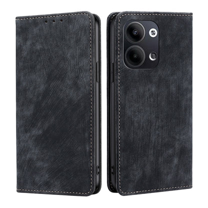 RFID Anti-theft Brush Magnetic Leather Phone Case, For OPPO Reno9 5G / Reno9 Pro 5G, For OPPO Reno9 Pro+ 5G, For Realme 10 Pro 5G, For Realme 10 Pro+ 5G