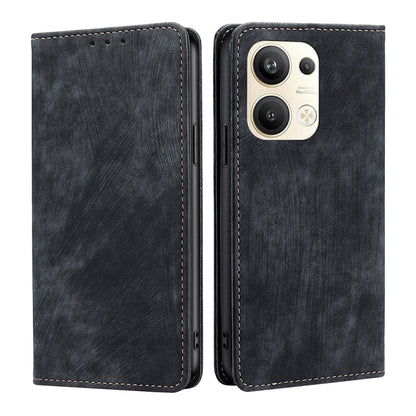 RFID Anti-theft Brush Magnetic Leather Phone Case, For OPPO Reno9 5G / Reno9 Pro 5G, For OPPO Reno9 Pro+ 5G, For Realme 10 Pro 5G, For Realme 10 Pro+ 5G