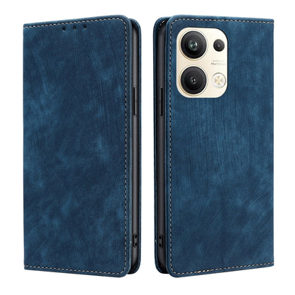 RFID Anti-theft Brush Magnetic Leather Phone Case, For OPPO Reno9 5G / Reno9 Pro 5G, For OPPO Reno9 Pro+ 5G, For Realme 10 Pro 5G, For Realme 10 Pro+ 5G