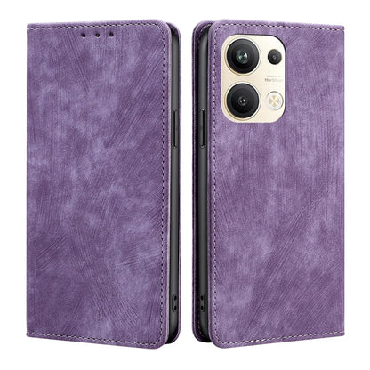 RFID Anti-theft Brush Magnetic Leather Phone Case, For OPPO Reno9 5G / Reno9 Pro 5G, For OPPO Reno9 Pro+ 5G, For Realme 10 Pro 5G, For Realme 10 Pro+ 5G