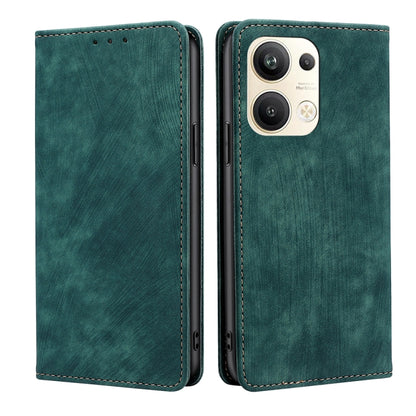 RFID Anti-theft Brush Magnetic Leather Phone Case, For OPPO Reno9 5G / Reno9 Pro 5G, For OPPO Reno9 Pro+ 5G, For Realme 10 Pro 5G, For Realme 10 Pro+ 5G