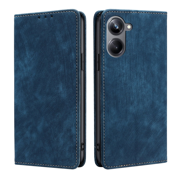 RFID Anti-theft Brush Magnetic Leather Phone Case, For OPPO Reno9 5G / Reno9 Pro 5G, For OPPO Reno9 Pro+ 5G, For Realme 10 Pro 5G, For Realme 10 Pro+ 5G