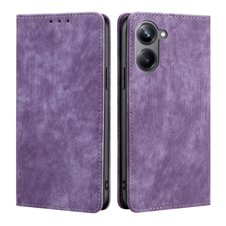 RFID Anti-theft Brush Magnetic Leather Phone Case, For OPPO Reno9 5G / Reno9 Pro 5G, For OPPO Reno9 Pro+ 5G, For Realme 10 Pro 5G, For Realme 10 Pro+ 5G