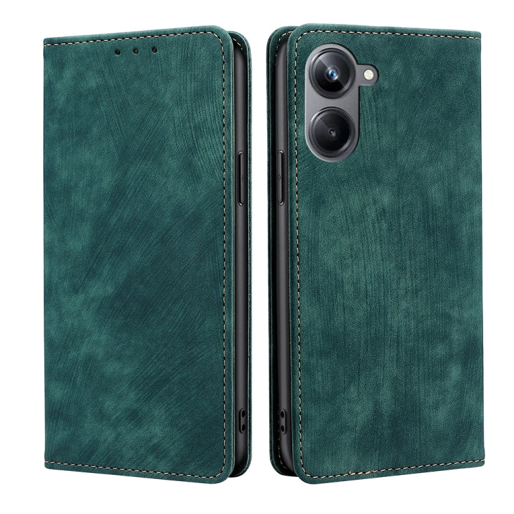 RFID Anti-theft Brush Magnetic Leather Phone Case, For OPPO Reno9 5G / Reno9 Pro 5G, For OPPO Reno9 Pro+ 5G, For Realme 10 Pro 5G, For Realme 10 Pro+ 5G
