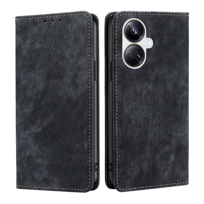 RFID Anti-theft Brush Magnetic Leather Phone Case, For OPPO Reno9 5G / Reno9 Pro 5G, For OPPO Reno9 Pro+ 5G, For Realme 10 Pro 5G, For Realme 10 Pro+ 5G