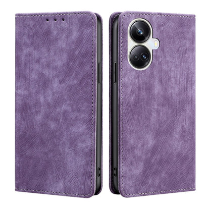 RFID Anti-theft Brush Magnetic Leather Phone Case, For OPPO Reno9 5G / Reno9 Pro 5G, For OPPO Reno9 Pro+ 5G, For Realme 10 Pro 5G, For Realme 10 Pro+ 5G