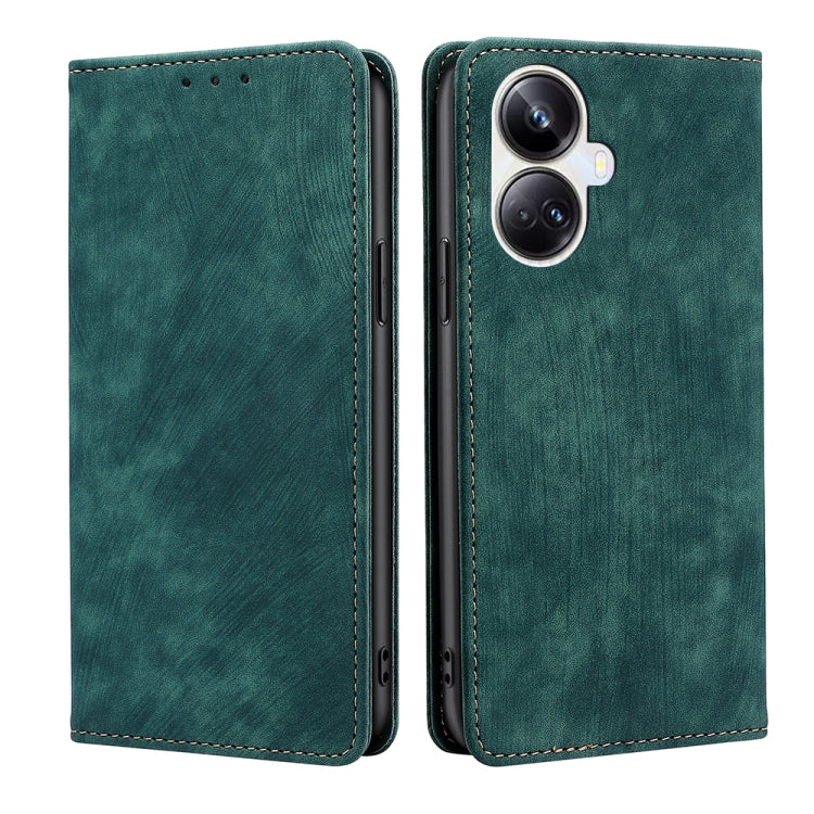 RFID Anti-theft Brush Magnetic Leather Phone Case, For OPPO Reno9 5G / Reno9 Pro 5G, For OPPO Reno9 Pro+ 5G, For Realme 10 Pro 5G, For Realme 10 Pro+ 5G