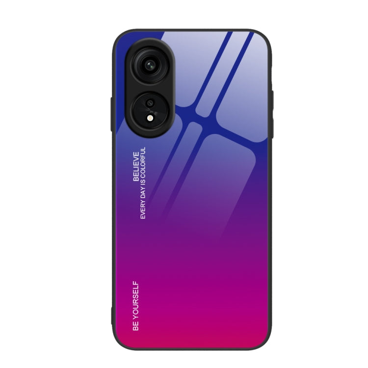 Gradient Color Glass Phone Case, For OPPO A1 Pro