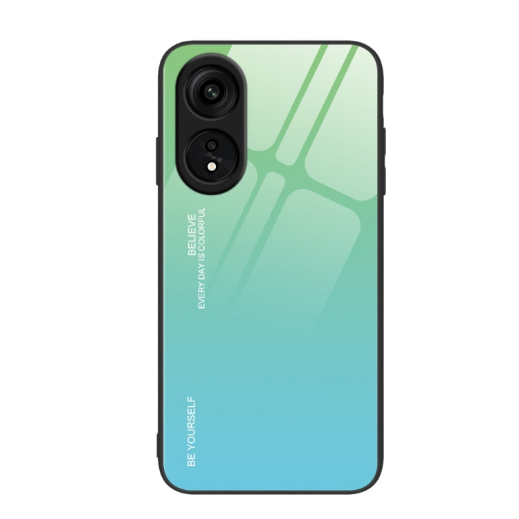 Gradient Color Glass Phone Case, For OPPO A1 Pro