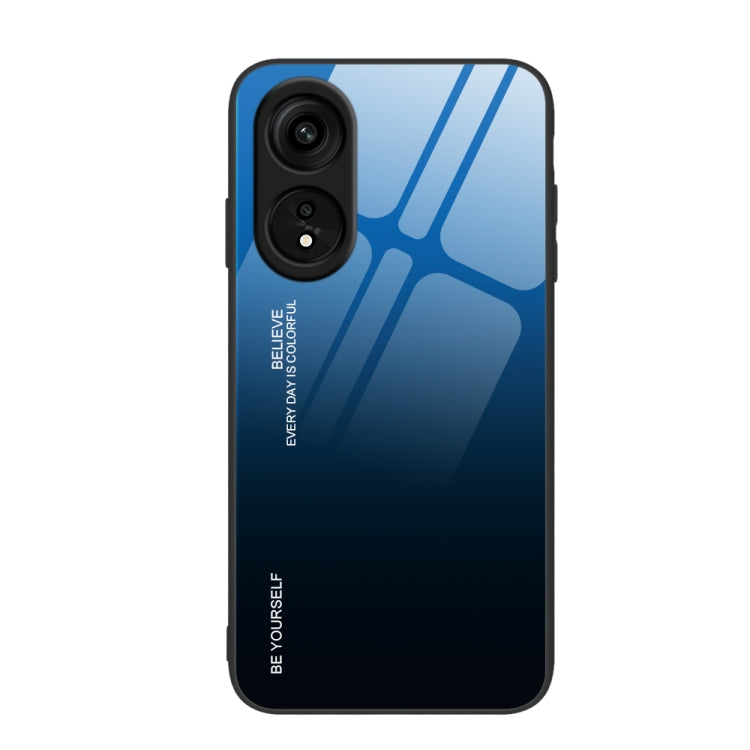 Gradient Color Glass Phone Case, For OPPO A1 Pro