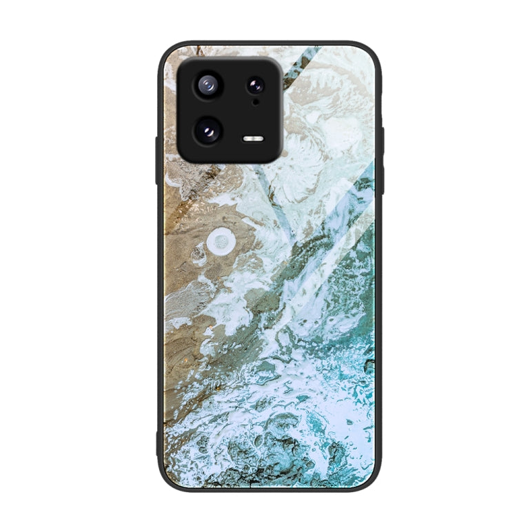 Marble Pattern Glass Phone Case, For Xiaomi 13, For Xiaomi 13 Pro, For Xiaomi Redmi A1+