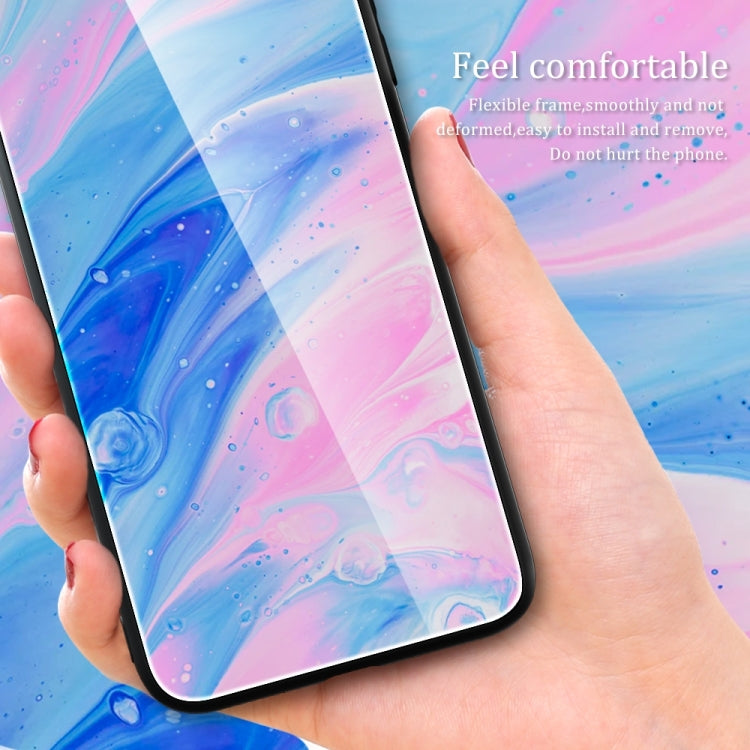 Marble Pattern Glass Phone Case, For OPPO A1 Pro