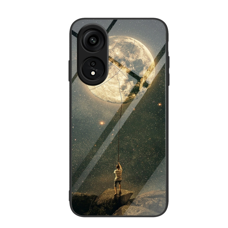 Colorful Painted Glass Phone Case, For OPPO A1 Pro
