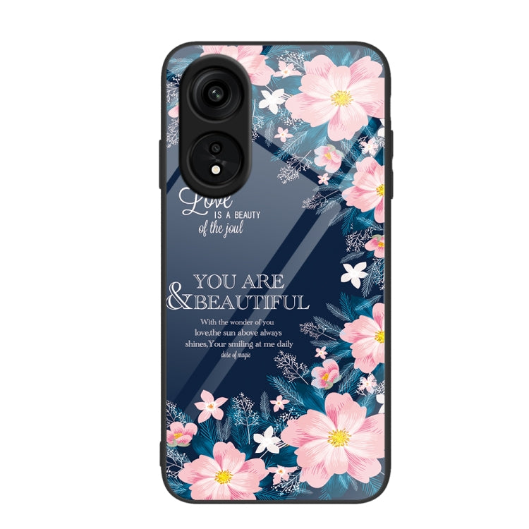 Colorful Painted Glass Phone Case, For OPPO A1 Pro