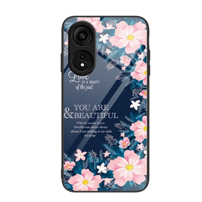Colorful Painted Glass Phone Case, For OPPO A1 Pro