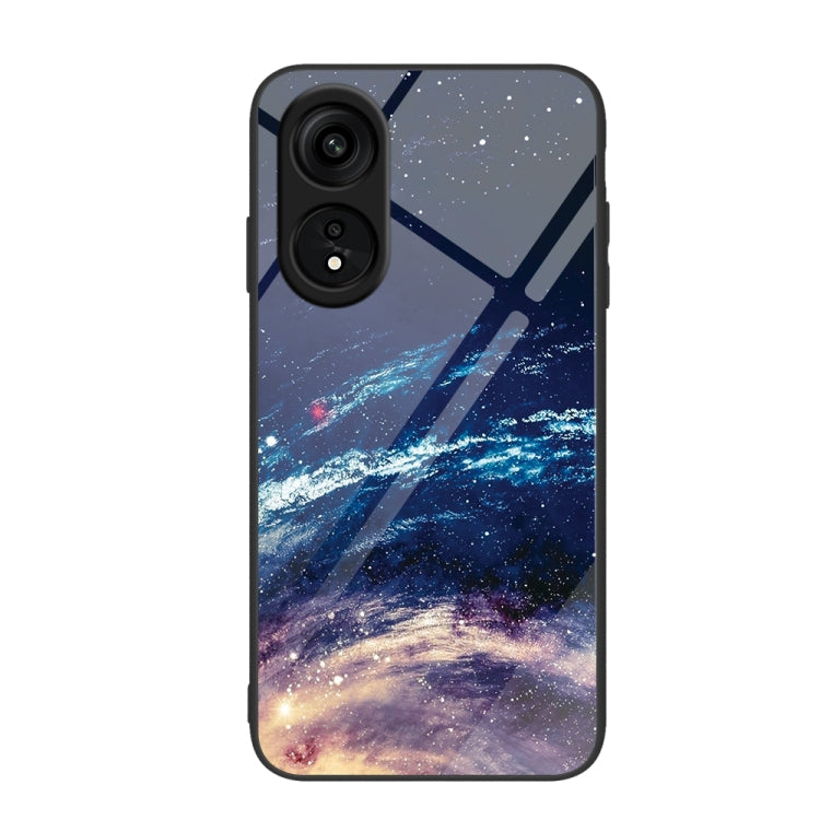 Colorful Painted Glass Phone Case, For OPPO A1 Pro