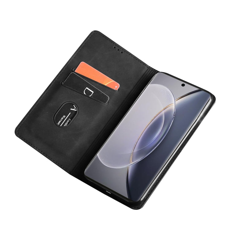 Skin Feel Magnetic Horizontal Flip Leather Phone Case, For vivo X90 Pro 5G