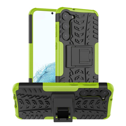 Tire Texture TPU + PC Phone Case with Holder, For Motorola Moto E22, For OPPO A57 5G / OnePlus Nord N300, For Samsung Galaxy S23+ 5G, For Samsung Galaxy A14 5G
