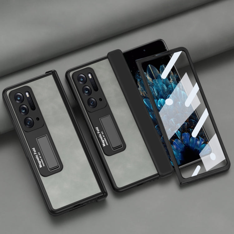 Integrated Napa Texture All-inclusive Phone Case, For OPPO Find N