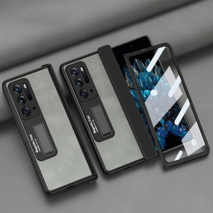 Integrated Napa Texture All-inclusive Phone Case, For OPPO Find N