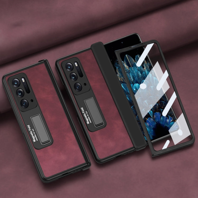 Integrated Napa Texture All-inclusive Phone Case, For OPPO Find N