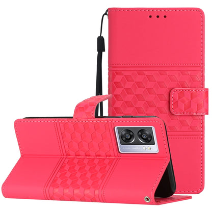 Diamond Embossed Skin Feel Leather Phone Case with Lanyard, For OPPO A17, For OPPO A57 2022, For OPPO A74 / A54 / A93, For OPPO A76 / A36 / A96