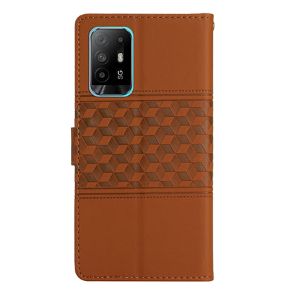 Diamond Embossed Skin Feel Leather Phone Case with Lanyard, For OPPO A94 5G, For OPPO Find X5, For OPPO Find X5 Lite, For OPPO Find X5 Pro