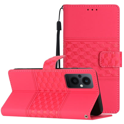 Diamond Embossed Skin Feel Leather Phone Case with Lanyard, For OPPO Reno8 5G, For OPPO Reno8 Lite 5G, For OPPO Reno8 Pro 5G