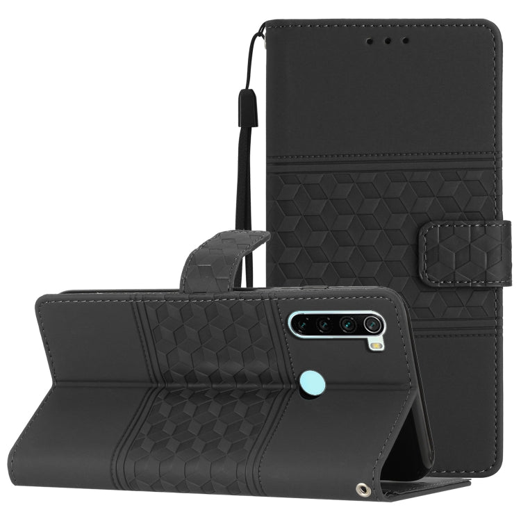 Diamond Embossed Skin Feel Leather Phone Case with Lanyard, For Xiaomi Redmi Note 8T, For Xiaomi Redmi Note 10 / Note 10S, For Xiaomi Redmi Note 10 5G, For Xiaomi Redmi Note 10 Pro / 10 Pro Max