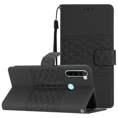 Diamond Embossed Skin Feel Leather Phone Case with Lanyard, For Xiaomi Redmi Note 8T, For Xiaomi Redmi Note 10 / Note 10S, For Xiaomi Redmi Note 10 5G, For Xiaomi Redmi Note 10 Pro / 10 Pro Max